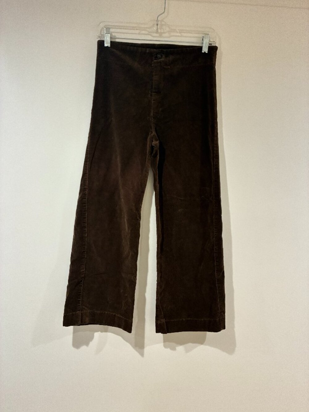 Prairie Underground Knack Cords Brown Corduroy Cropped Flare Pants S